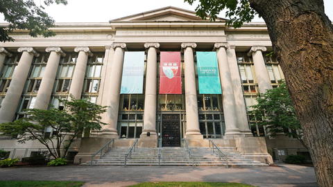 An outside view of Harvard Law School