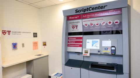 The ScriptCenter, located in the vestibule at the 75 Mount Auburn entrance of HUHS
